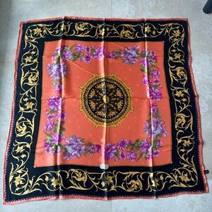 Vintage 1990’s 100% Silk Square Scarf made by Basile